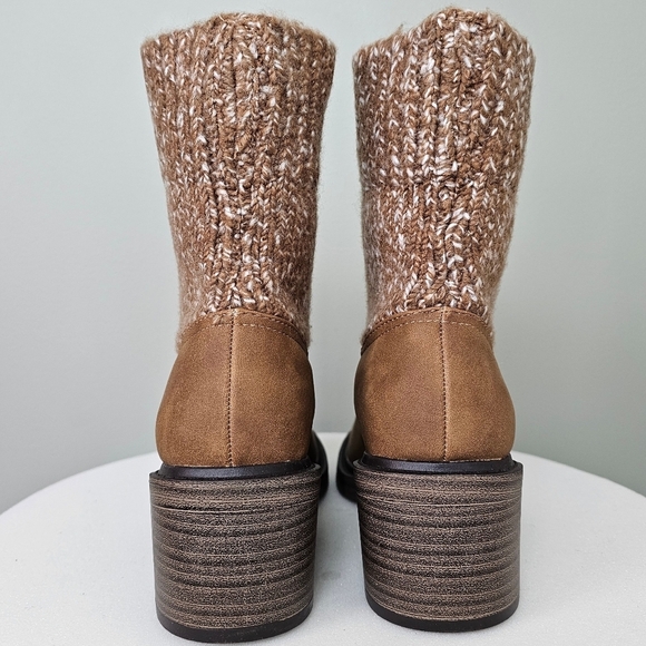 Portland Boot Company Women's Cozy Sweater Knit Bootie Cognac - Picture 8 of 12